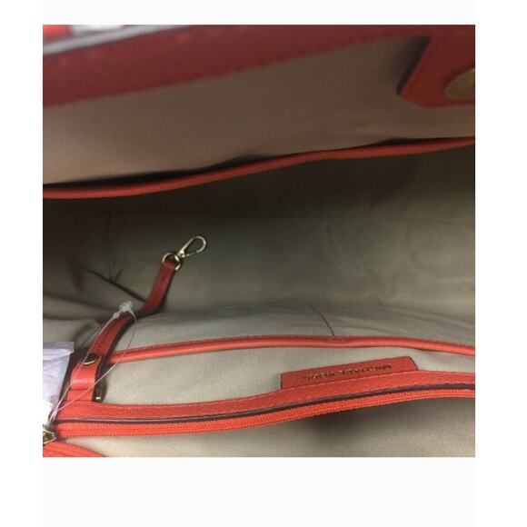 NWT Michael Kors Large JUNIE Light Terracotta Coral Tote Chevron Print - Picture 6 of 8